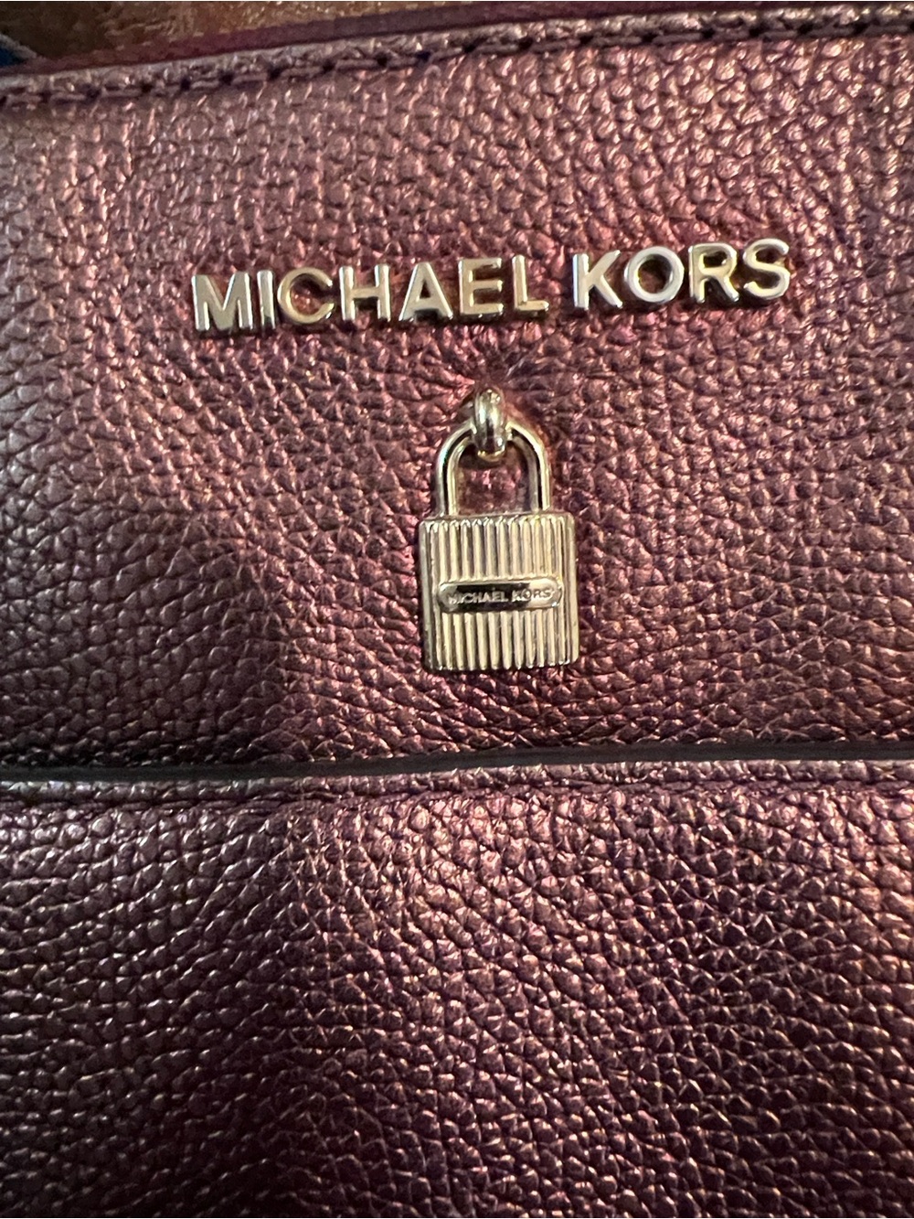 Michael Kors Metallic Copper Leather Backpack with Gold Hardware - Picture 5 of 7